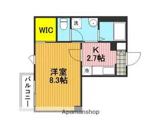 フラッツ・ブルーム【102号室】の間取り