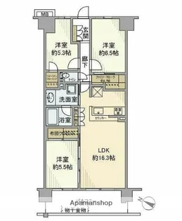 ブランシエラ浦和駒場【710号室】の間取り
