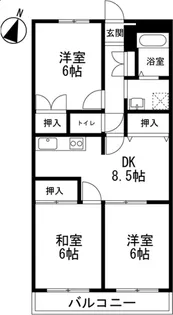 メゾン大西【1階】の間取り