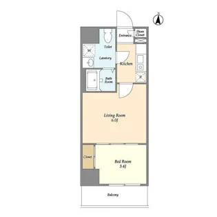 アクシーズタワー浦和岸町Ⅲ【0803号室】の間取り