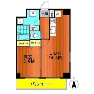 アクシーズタワー浦和岸町Ⅱ【10階】の間取り