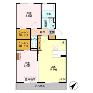 セジュール・アイ【1階】の間取り