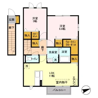 SAKURA HILLS D【2階】の間取り