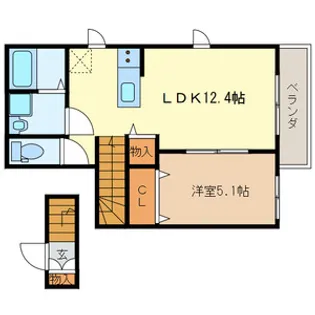 BROWNIES CHUO【201号室号室】の間取り