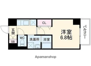ライジングハウスゴテン【503号室】の間取り