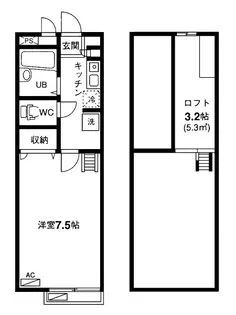 メインシティガーデン 参番館【101号室号室】の間取り