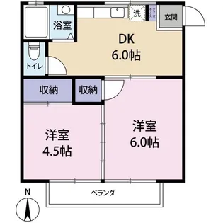グランドゥール元町Ⅱ【202号室号室】の間取り