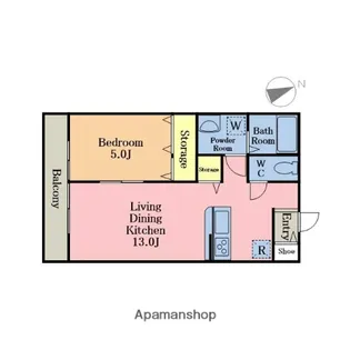 ヴィラ・メルヴェーユ【1階】の間取り