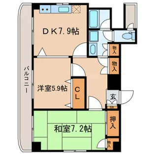 グリーンパレス【502号室号室】の間取り