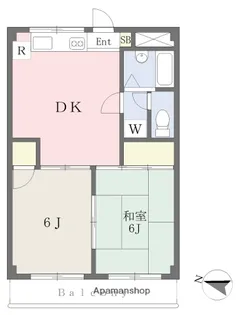 北園サンハイム2【3階】の間取り