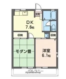 シティハイムエンドレス【1階】の間取り