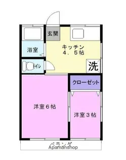 ハイム中央【2階】の間取り