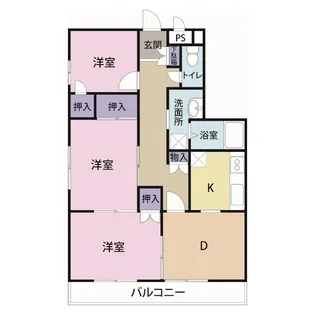 ヴィラ白樺【201号室号室】の間取り