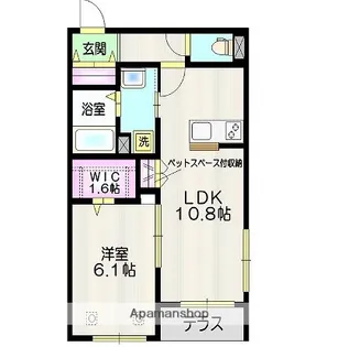 I.VILLAGE【101号室】の間取り
