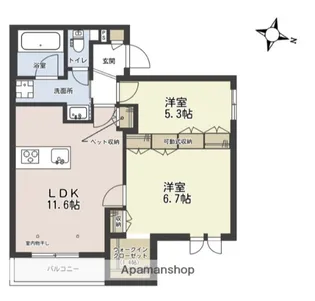 ラビアンローゼ【3階】の間取り