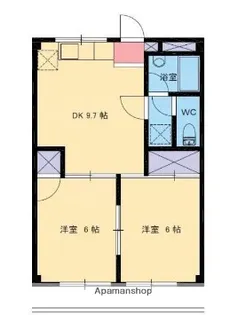 北園サンハイム2【3階】の間取り