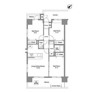 エトワール【8階】の間取り
