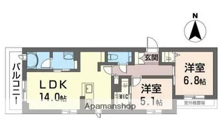 ラヴィベール【4階】の間取り