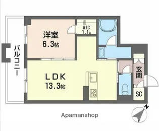 ラヴィベール【4階】の間取り