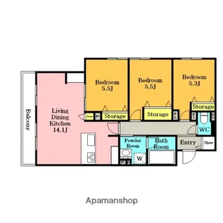 シエロ アズール【201号室】の間取り