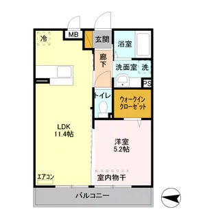 VILLA GARLAND COURT【3階】の間取り