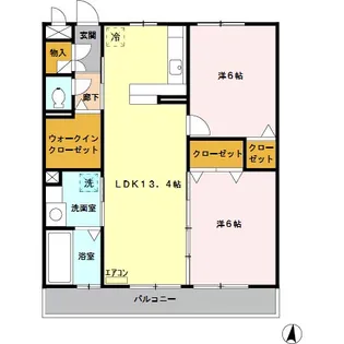 ロイヤルヒルズ武蔵浦和 B【3階】の間取り