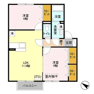 ラ・カーサ【2階】の間取り