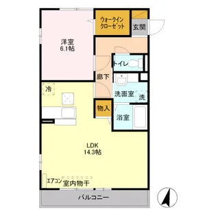 グリーンコーポ前川町【1階】の間取り