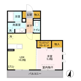 グリーンコーポ前川町【2階】の間取り