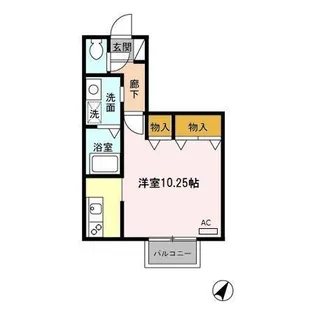 レ・ポワソン【1階】の間取り