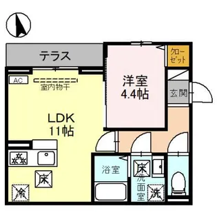 トリシア浦和【1階】の間取り