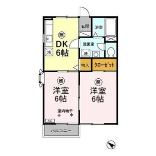 イーストベルヴィ【2階】の間取り