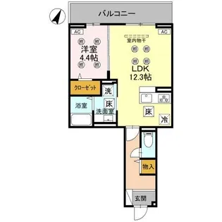 ノーブルヴィラ南浦和【1階】の間取り