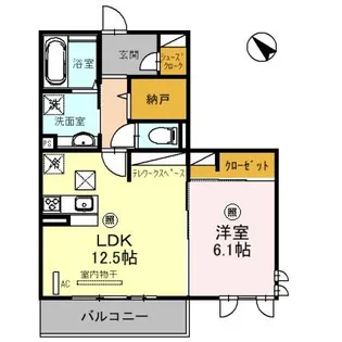 エバープレイス武蔵浦和【1階】の間取り