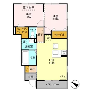 ウエストハイム III【1階】の間取り