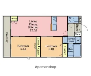 グリュック【2階】の間取り