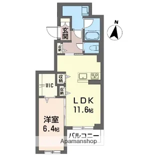 プリムベール岸町【2階】の間取り