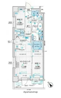 デュオステージ浦和岸町【403号室】の間取り