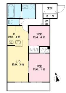 ル シエル【301号室号室】の間取り