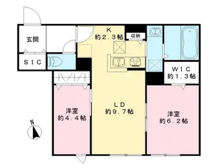 ル シエル【101号室号室】の間取り