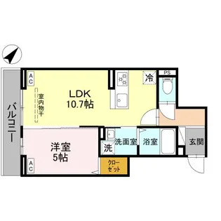 ノーブルラフィネ蕨【2階】の間取り