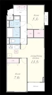 MORRIS芝【2階】の間取り