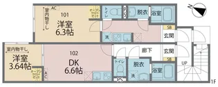 カインドネス南浦和【101号室号室】の間取り