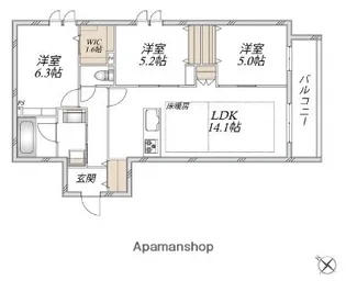 領家プライムコートⅠ【2階】の間取り