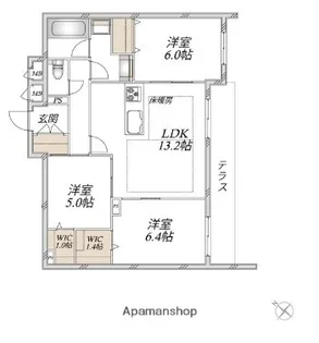 領家プライムコートⅠ【1階】の間取り