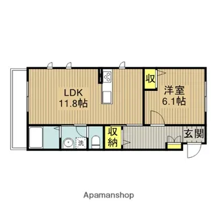 BLANC NOIR【101号室】の間取り