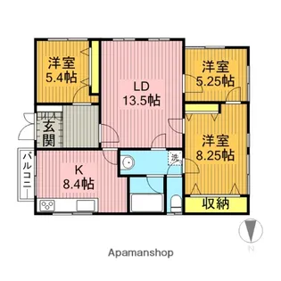 S様貸家【2階号室】の間取り
