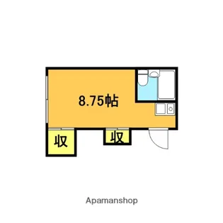 ディアハイツ1K【202号室】の間取り
