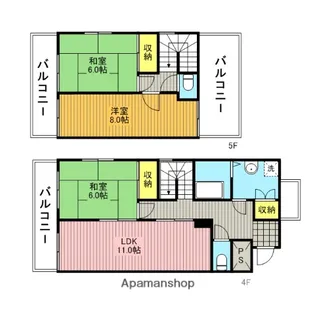 マイハウスマンション【408号室】の間取り