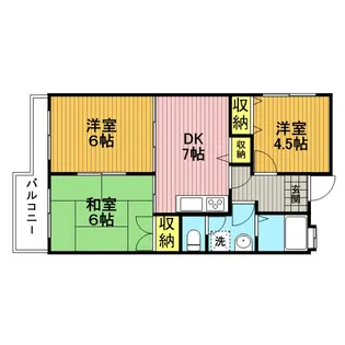 アベニールクニヤ【3階】の間取り